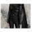 Fashion Faux Pu Leather Slim Jacket Women Long Sleeve Patchwork Scarf Collar Cape Jackets 2023 Autumn Female Ladies Streetwear