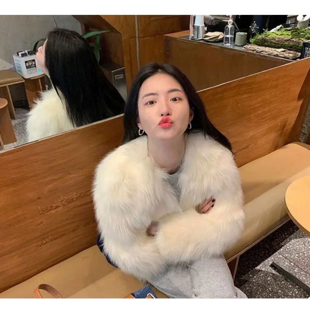 Faux Fur Coat 2023 Autumn/Winter Coat Women New High Imitation Fox Fur Fake Fur Short Coat Korean Fashion Women Jacket
