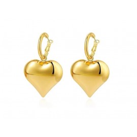 2023 Chic Heart Huggie Hoop Earrings Asymmetric Big Earrings For Women New Gold Color Fashion Jewelry Girl Gift