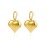 2023 Chic Heart Huggie Hoop Earrings Asymmetric Big Earrings For Women New Gold Color Fashion Jewelry Girl Gift