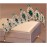 Itacazzo Bridal Headwear Green-Colour Women's Fashion Party Crown Girl Performance Tiaras