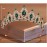Itacazzo Bridal Headwear Green-Colour Women's Fashion Party Crown Girl Performance Tiaras